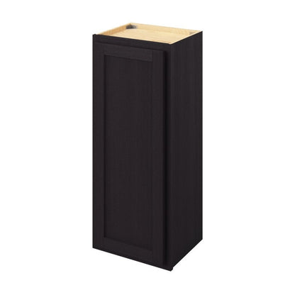 15"W x 36"H Wall Cabinet with Single Door and Two Shelves in Hatteras Espresso