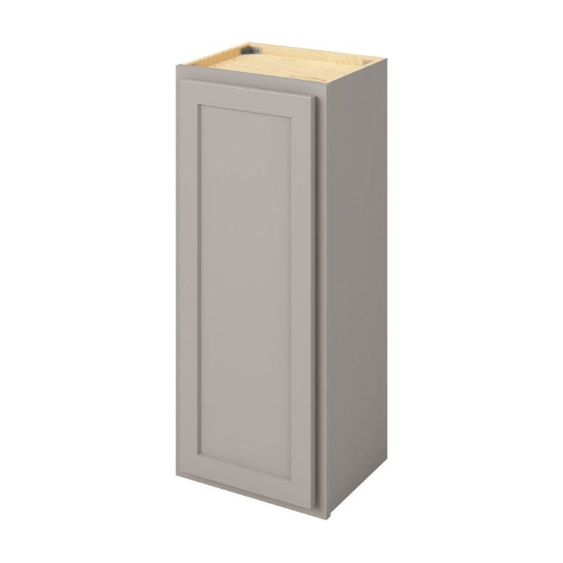 15"W x 36"H Wall Cabinet with Single Door and Two Shelves in Hatteras Pebble Grey