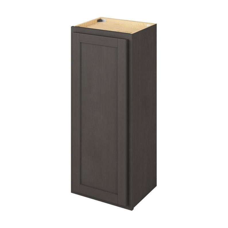 15"W x 36"H Wall Cabinet with Single Door and Two Shelves in Hatteras Slate