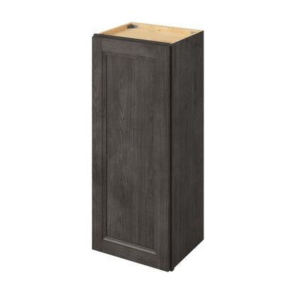 15"W x 36"H Wall Cabinet with Single Door and Two Shelves in Maui Slate