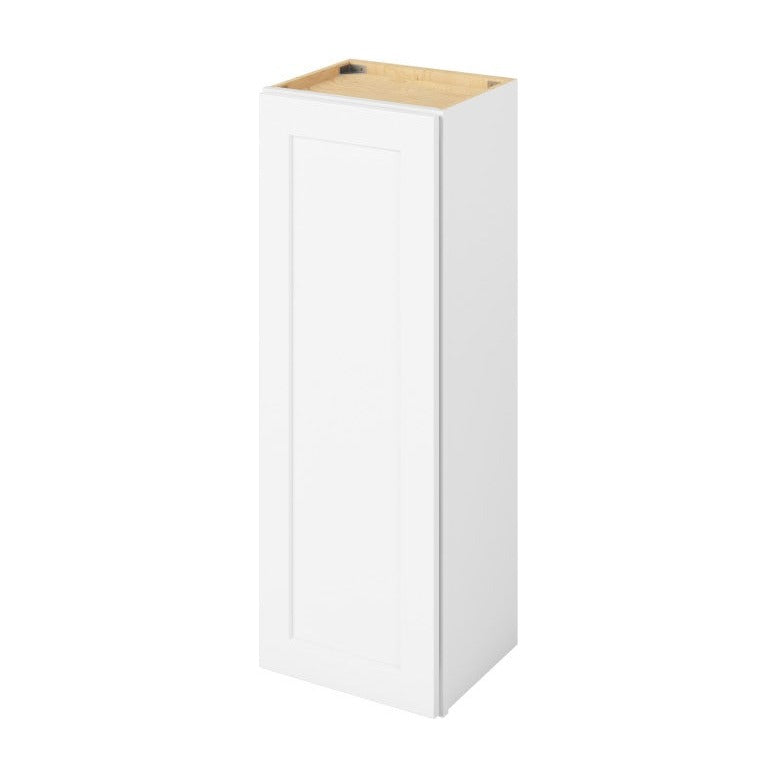 15"W x 42"H Wall Cabinet with Single Door and Three Shelves in Catalina Polar White