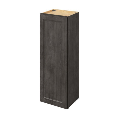 15"W x 42"H Wall Cabinet with Single Door and Three Shelves in Maui Slate