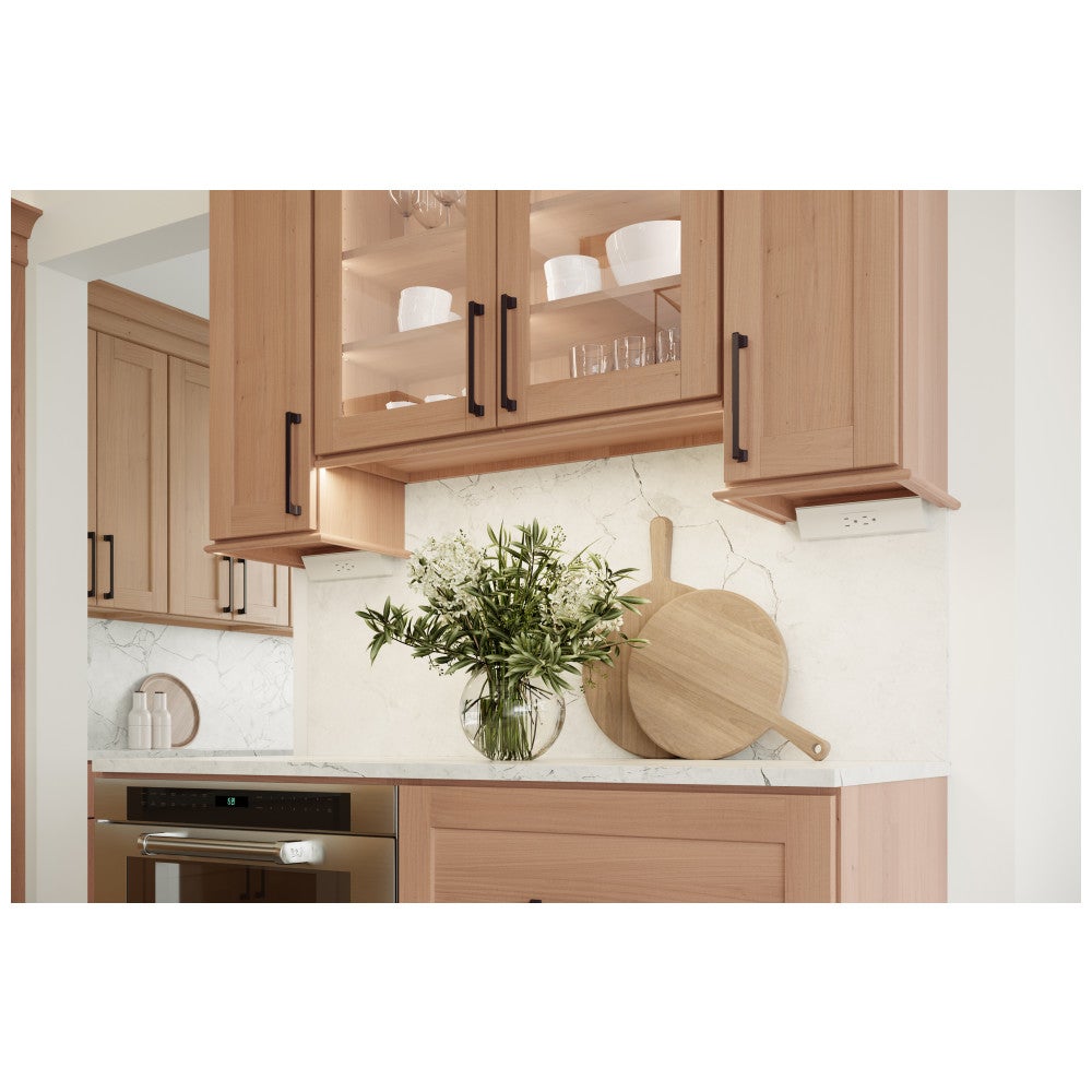15"W x 42"H Wall Cabinet with Single Glass Door, Three Shelves and Matching Interior in Catalina Sandstone, view 2