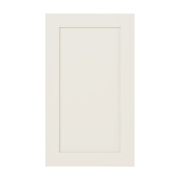 18"W Base Cabinet Door with No Hinge Bore in Catalina Shell White