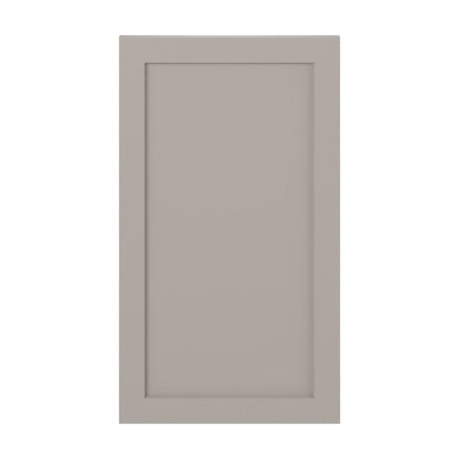 18"W Base Cabinet Door with No Hinge Bore in Hatteras Pebble Grey