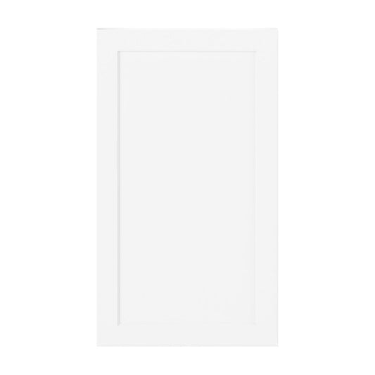 18"W Base Cabinet Door with No Hinge Bore in Hatteras Polar White