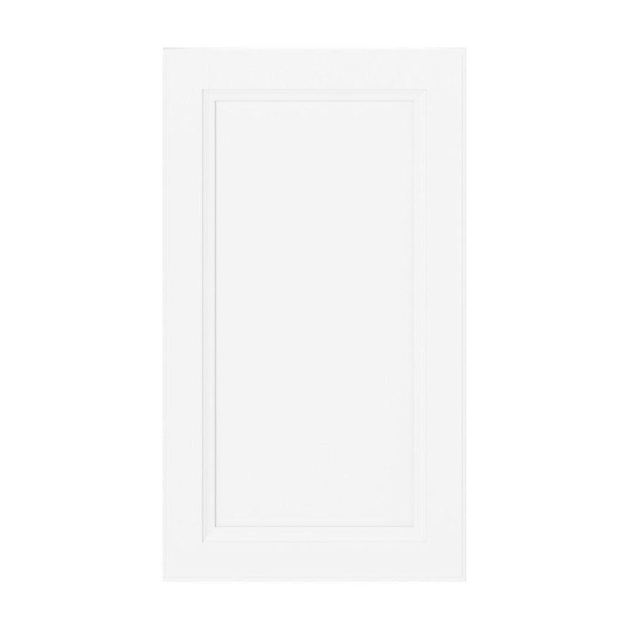 18"W Base Cabinet Door with No Hinge Bore in Maui Polar White