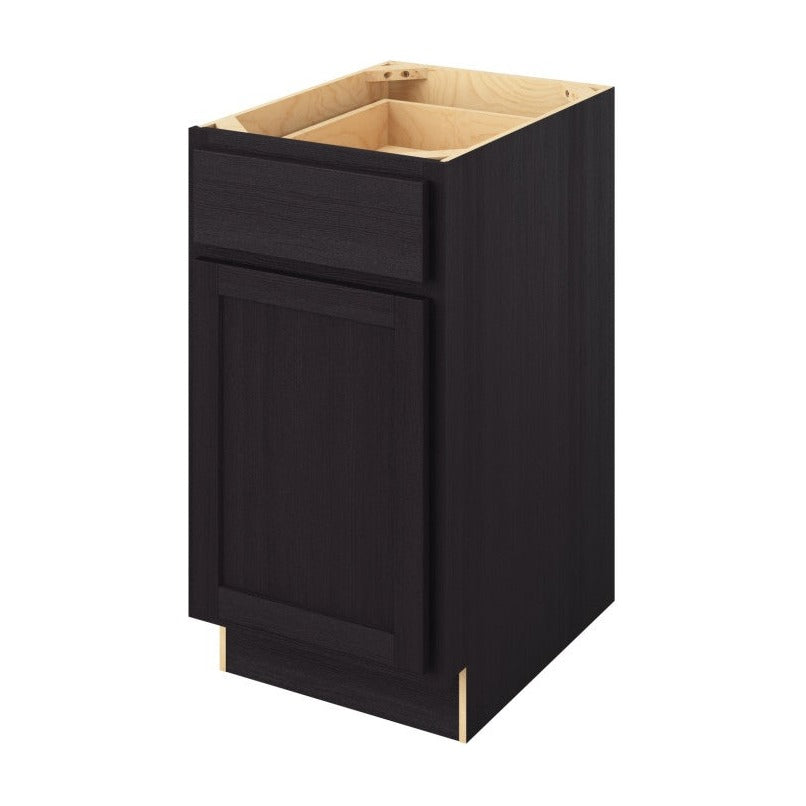 18"W Base Cabinet with One Door and One Drawer in Hatteras Espresso