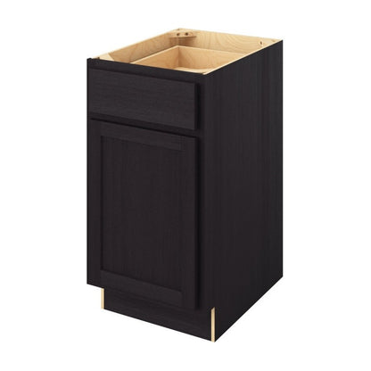 18"W Base Cabinet with One Door and One Drawer in Hatteras Espresso