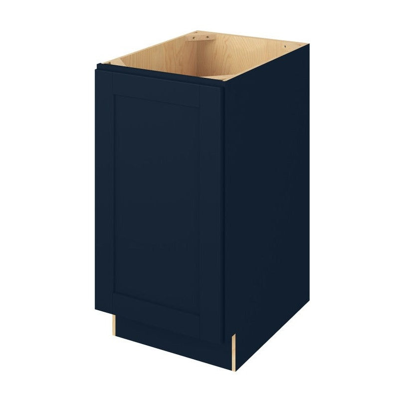 18"W Full Height Door Base Cabinet with One Door and Two Shelves in Catalina Nautical Blue