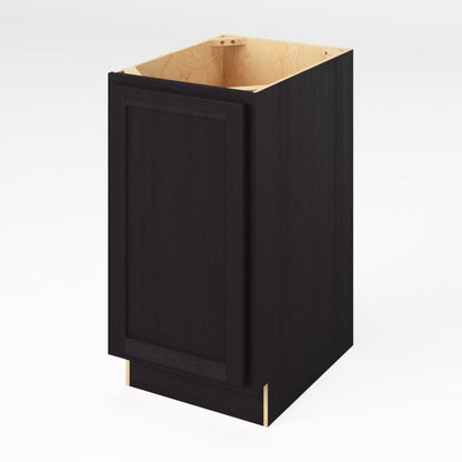 18"W Full Height Door Base Cabinet with One Door and Two Shelves in Hatteras Espresso
