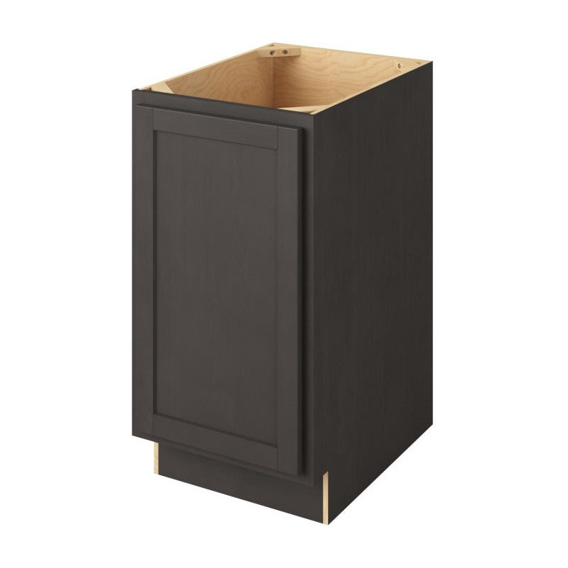 18"W Full Height Door Base Cabinet with One Door and Two Shelves in Hatteras Slate
