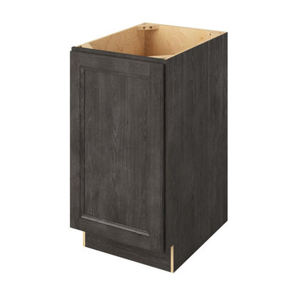 18"W Full Height Door Base Cabinet with One Door and Two Shelves in Maui Slate