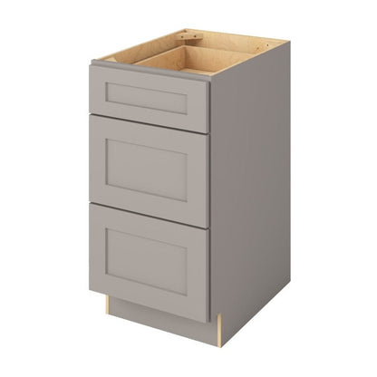 18"W Three Drawer Base Cabinet in Catalina Pebble Grey