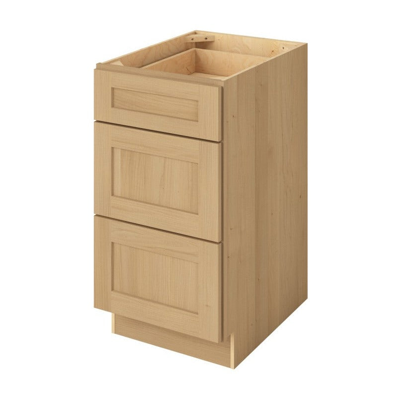 18"W Three Drawer Base Cabinet in Catalina Sandstone