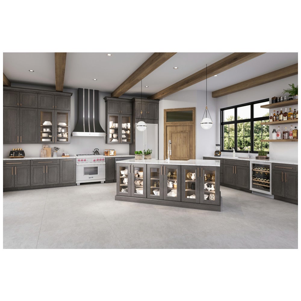 18"W Three Drawer Base Cabinet in Catalina Slate, view 3