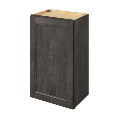 18"W x 30"H Wall Cabinet with Single Door and Two Shelves in Maui Slate