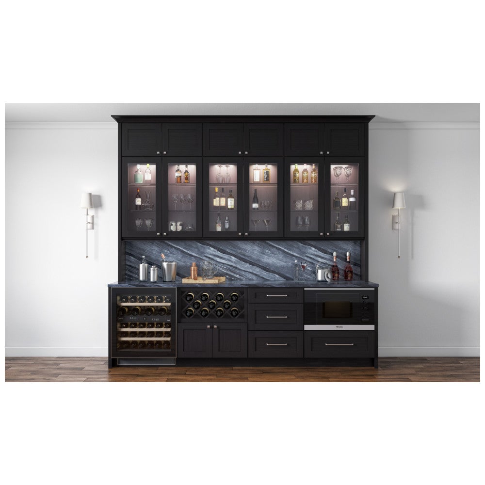 18"W x 30"H Wall Cabinet with Single Glass Door, Two Shelves and Matching Interior in Catalina Espresso, view 4