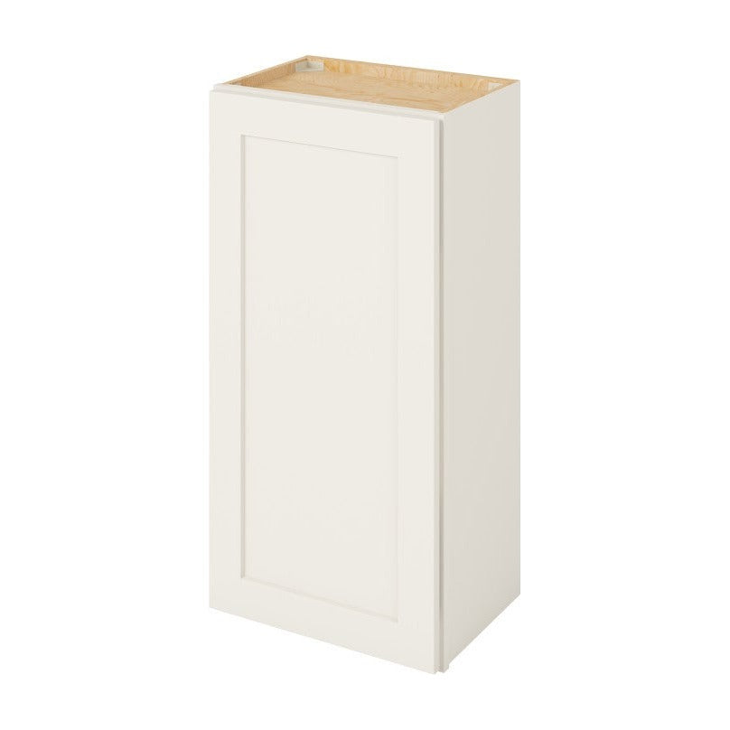 18"W x 36"H Wall Cabinet with Single Door and Two Shelves in Catalina Shell White