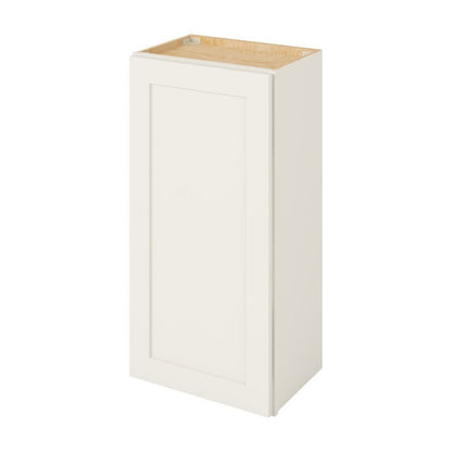 18"W x 36"H Wall Cabinet with Single Door and Two Shelves in Catalina Shell White