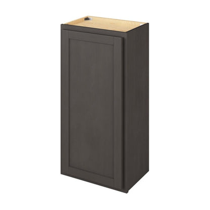 18"W x 36"H Wall Cabinet with Single Door and Two Shelves in Hatteras Slate