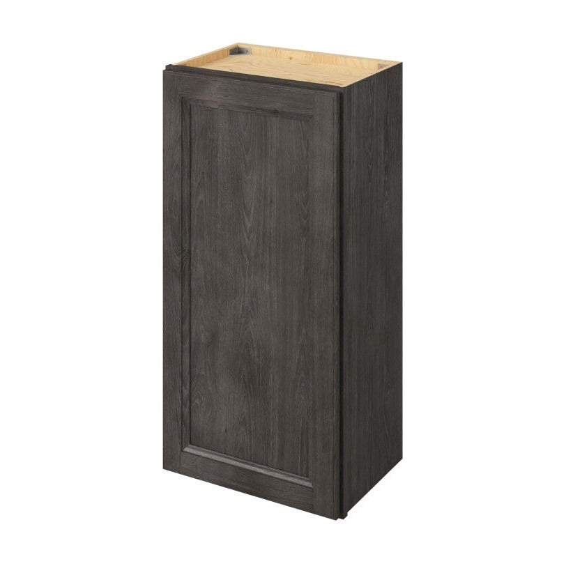 18"W x 36"H Wall Cabinet with Single Door and Two Shelves in Maui Slate