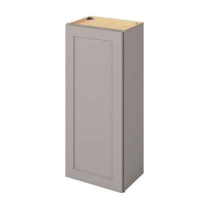 18"W x 42"H Wall Cabinet with Single Door and Three Shelves in Catalina Pebble Grey