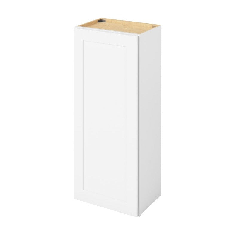 18"W x 42"H Wall Cabinet with Single Door and Three Shelves in Catalina Polar White
