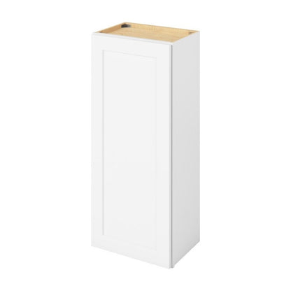 18"W x 42"H Wall Cabinet with Single Door and Three Shelves in Catalina Polar White