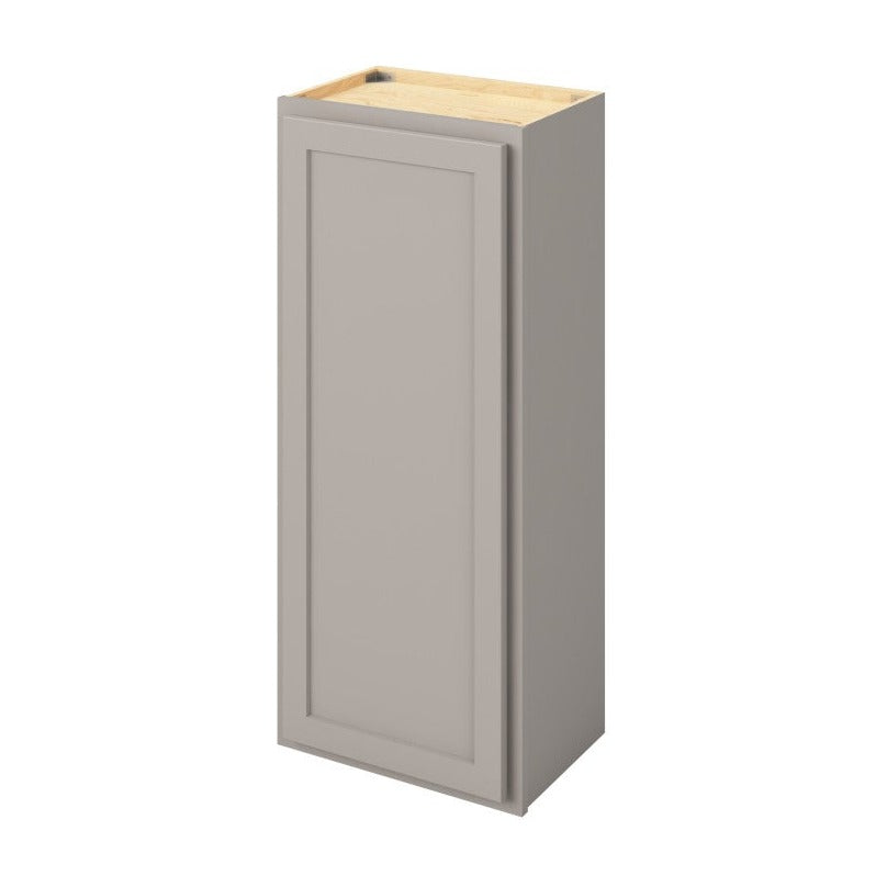 18"W x 42"H Wall Cabinet with Single Door and Three Shelves in Hatteras Pebble Grey