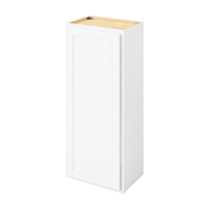 18"W x 42"H Wall Cabinet with Single Door and Three Shelves in Hatteras Polar White