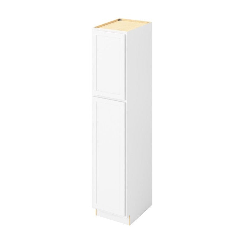 18"W x 84"H Pantry Cabinet with Double Doors and Six Shelves in Hatteras Polar White