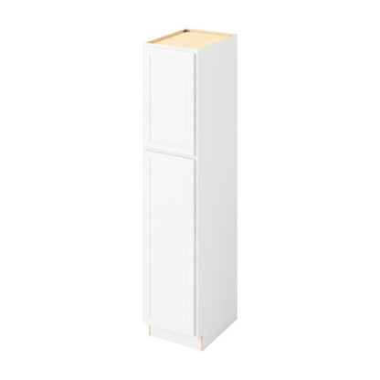18"W x 84"H Pantry Cabinet with Double Doors and Six Shelves in Hatteras Polar White