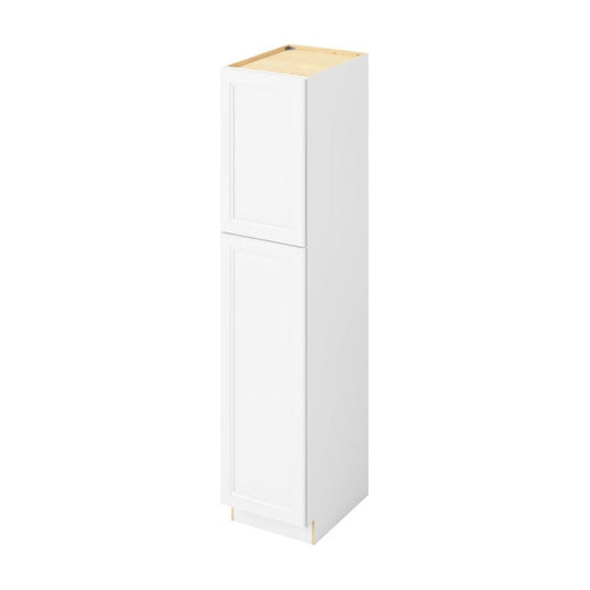 18"W x 84"H Pantry Cabinet with Double Doors and Six Shelves in Maui Polar White
