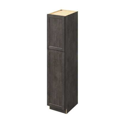 18"W x 84"H Pantry Cabinet with Double Doors and Six Shelves in Maui Slate