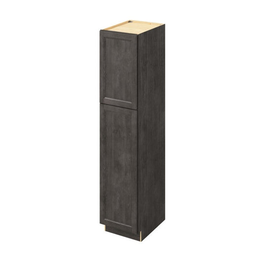 18"W x 84"H Pantry Cabinet with Double Doors and Six Shelves in Maui Slate