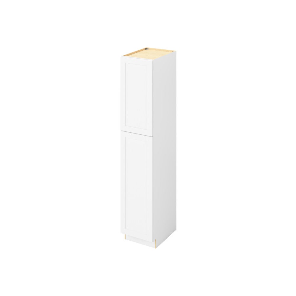 18"W x 90"H Pantry Cabinet with Double Doors and Six Shelves in Catalina Polar White