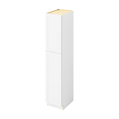 18"W x 90"H Pantry Cabinet with Double Doors and Six Shelves in Catalina Polar White