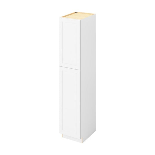 18"W x 90"H Pantry Cabinet with Double Doors and Six Shelves in Catalina Polar White