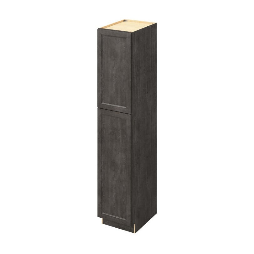 18"W x 90"H Pantry Cabinet with Double Doors and Six Shelves in Maui Slate