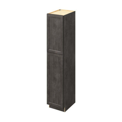 18"W x 90"H Pantry Cabinet with Double Doors and Six Shelves in Maui Slate