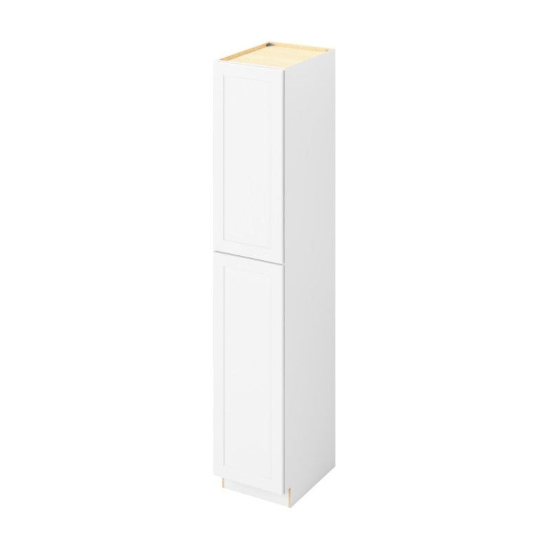 18"W x 96"H Pantry Cabinet with Double Doors and Six Shelves in Catalina Polar White