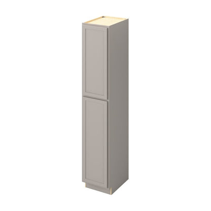 18"W x 96"H Pantry Cabinet with Double Doors and Six Shelves in Hatteras Pebble Grey