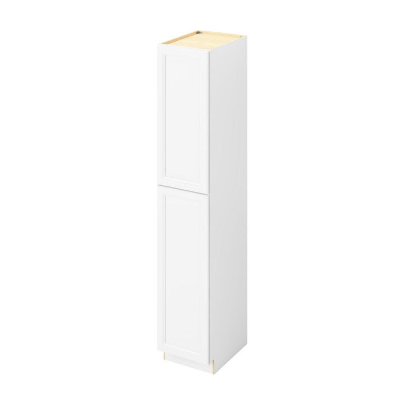 18"W x 96"H Pantry Cabinet with Double Doors and Six Shelves in Maui Polar White