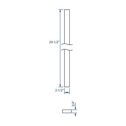 2.5"W x 29.5"H Filler Overlay in Slate, view 4