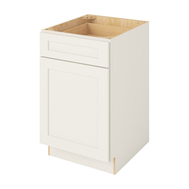 21"W Base Cabinet with One Door and One Drawer in Catalina Shell White