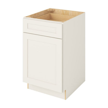 21"W Base Cabinet with One Door and One Drawer in Catalina Shell White