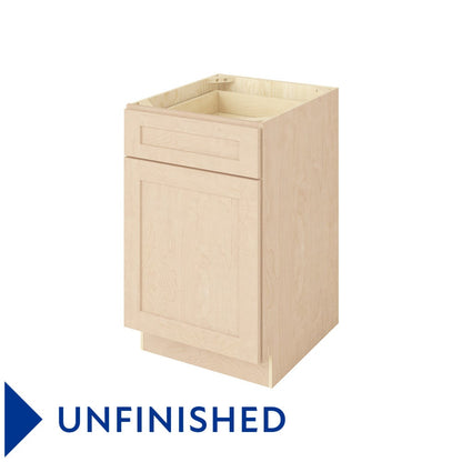 21"W Base Cabinet with One Door and One Drawer in Catalina Unfinished