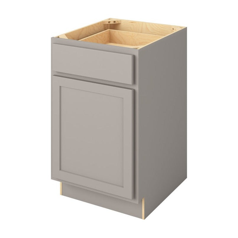 21"W Base Cabinet with One Door and One Drawer in Hatteras Pebble Grey