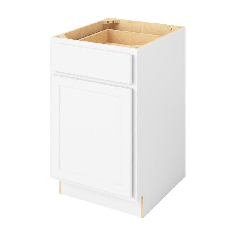 21"W Base Cabinet with One Door and One Drawer in Hatteras Polar White